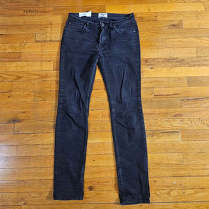 Acne Studios Ace Black Regular Waist Skinny Leg Jeans 29 32